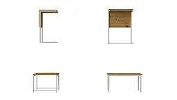 Стіл журнальний приставний Террі Комбо Ferrum-decor 345x662x440 Білий метал ДСП Дуб Артізан 16 мм (FRD-105148) - мініатюра 3