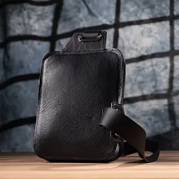 Сумка бананка Grande Pelle 22879 15,5х20,5х3,5 см Чорний - мініатюра 9