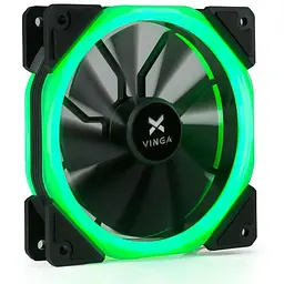 Кулер до корпусу Vinga LED fan-02 green