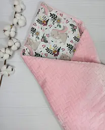 Плед для немовлят із знімним утеплювачем та подушка a.l.babybox Зайчик на галявині Рожевий - мініатюра 2