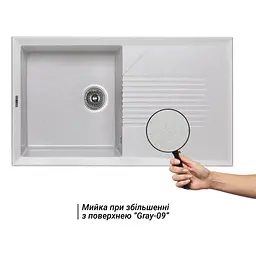Кухонна мийка Lidz 860x500/240 GRA-09 (LIDZGRA09860500240) - мініатюра 3