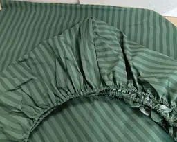 Простирадло на резинці LARA бязь-страйп Green dp11225 160х200х25 - мініатюра 3
