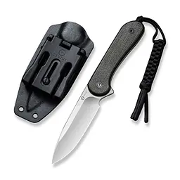 Ніж фіксований тактичний Civivi Elementum, (10.1 см) D2 / Micarta чорний