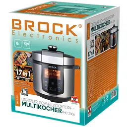 Мультиварка Brock PMC 2006 скороварка 1000Вт 6л 17 програм - мініатюра 2
