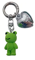 Брелок милий з жабкою Keychain with a cute frog 6 см
