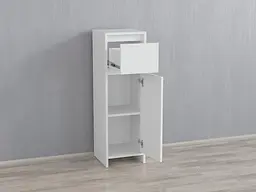 Пенал із шухлядою та дверцятами Forte Wilmer 2 950x300x300 Білий - мініатюра 2