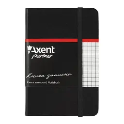Книга записна Axent Partner, 95х140 мм, 96 аркушів, клітинка, чорна (8301-01-A)