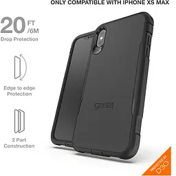 Протиударний чохол Zagg Gear4 Platoon для iPhone X XS MAX Black аналог OtterBox Defender - мініатюра 3
