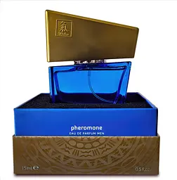 Парфуми з феромонами чоловічі Shiatsu Pheromone Fragrance men darkblue 15 ml
