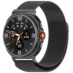 Ремінець металевий для смарт-годинника Google Pixel Watch 40,44,46 mm, Milanese Magnetic, сірий, міланська петля, браслет на магнітній застібці, сумісний з годинником Google Pixel Watch, для моделей з розміром корпусу 40,44,46 мм