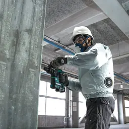 Куртка з капюшоном акумуляторна з вентиляцією Makita DFJ211ZL (LXT, CXT, без акумуляторів та зарядного пристрою) - мініатюра 2