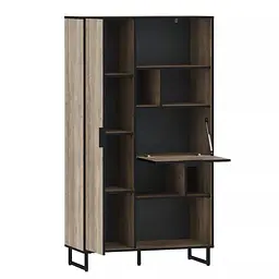 Стелаж комбінований з полицями Moreli Forte F-0006 у стилі Loft 900х1634х400 мм Дуб Гранж Пісочний - мініатюра 2