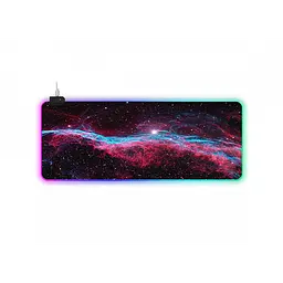 Ігрова поверхня для комп'ютерної миші та клавіатури RGB з підсвічуванням UKC килимок на стіл нековзний 80х30 см G-615