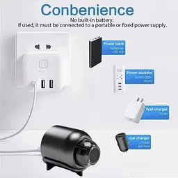 WiFi-камера X5 1080P HD - міні-камера спостереження з нічним баченням, детектором руху, широким кутом 140° - мініатюра 4