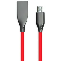 Кабель PowerPlant USB - XiaomicroUSB, 2м, силікон, червоний