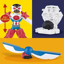 Набір для творчості Hasbro Play-Doh Marvel з масою для ліплення Капітан Америка з мотоциклом (G0555) - мініатюра 5