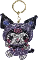Брелок зі стразами Зайчик Kuromi 9 см 135-15-KU