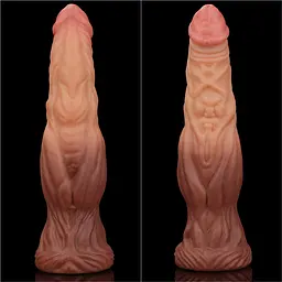 Реалістичний фалоімітатор Dual-Layered Silicone коричневий 24.5см - мініатюра 6
