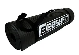 Килимок для фітнесу та йоги EasyFit NBR 10 мм Чорний (EF-1919-BK) - мініатюра 14