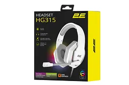 Ігрові навушники з мікрофоном 2E GAMING HG315 White, 7.1, USB-A, RGB, 2 м - мініатюра 2