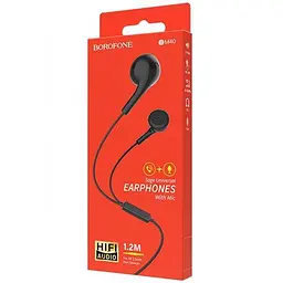Навушники Borofone дротові BM40 Sage з мікрофоном чорні (6931474716897) - мініатюра 3