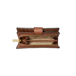 Жіночий шкіряний гаманець MICHAEL KORS Medium Crossgrain, коричневий - мініатюра 4