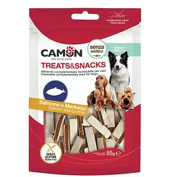 Ласощі для собак Camon, сендвіч з лососем і тріскою, 80г