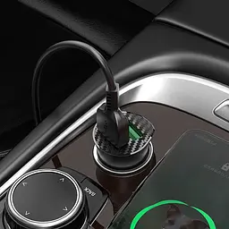 Адаптер автомобільний HOCO Type-C cable Farsighted Z39 18W набір чорний - мініатюра 2