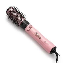 Фен щітка з обертанням, IPARAH Professional HOT AIR BRUSH 1200 Вт фен для волосся, фен-щітка браш з насадками для об'єму, браш для волосся Pink duplication