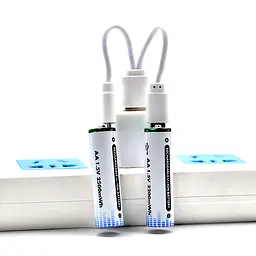 Комплект батарейок 2хAA з роз'ємом Type-C на 1.5V/3500mWh - мініатюра 2