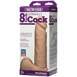 Фалоімітатор Doc Johnson Vac-U-Lock 8 Inch ULTRASKYN Cock White - мініатюра 4