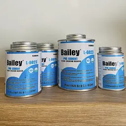 Клей для пластикових ПВХ труб 473 мл із пензликом Bailey L-6023, прозорий - мініатюра 6
