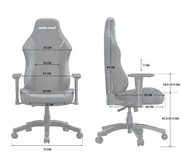 Ігрове крісло Anda Seat Luna Size L Orange Fabric (AD18-44-O-F) - мініатюра 6