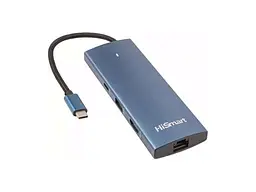 USB-хаб /картридер HiSmart Blueendless USB-C (CA914357) - мініатюра 2
