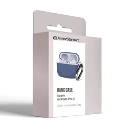 Силіконовий чохол для навушників Apple AirPods Pro 2 2022, Hang Case, фіолетовий, ультратонкий захисний кейс товщиною 2 мм, захист від подряпин, пилу та ударів, компактний, з карабіном для кріплення, ArmorStandart (ARM73672) - мініатюра 8