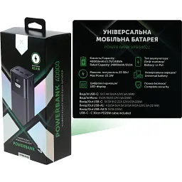 Батарея універсальна Vinga 40000 mAh 22.5W Display Black (VPBB4022) - мініатюра 8