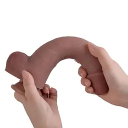 Фалоімітатор - Erospace Natural Play Silicone Dildo D3, 24 см - мініатюра 9