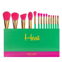 Набір пензлів для макіяжу Docolor Summer Heat Т1401 (14шт)