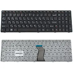 Клавіатура для ноутбука LENOVO (B570 B575 B580 B590 V570 V575 V580 Z570 Z575) rus чорний чорний frame