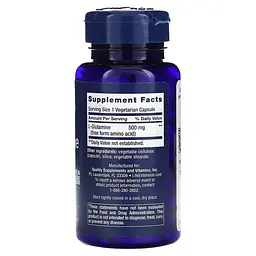 L-глютамін Life Extension L-Glutamine 500 mg, 100 вегакапсул для підтримки м'язів, кишківника, імунної системи - мініатюра 2