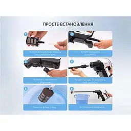 Акумуляторна мийка високого тиску, живлення від павербанку (УМБ Litheli Power Bank 20000 mAh, 45 W, 4А в - мініатюра 4