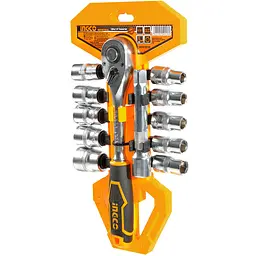 Набір торцевих головок з тріскачкою Ingco Industrial 1/2" 24 предмети (HKTS12122) - мініатюра 2