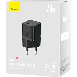 Мережевий зарядний пристрій Baseus GaN5 Fast Charger Mini 1C 20W Black (CCGN050101) [105942] - мініатюра 6