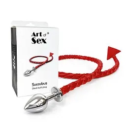Металева анальна пробка M з диявольським хвостом Art of Sex - Succubus Art of Sex SO9627 97586 - мініатюра 3