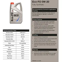 Олива моторна Comma ECO-FO 0W-20 1 л - мініатюра 2