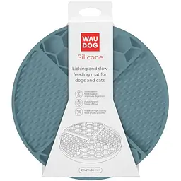 Килимок для злизування і повільного харчування Waudog Silicone 211х211х30 мм сірий