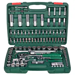Набір торц. головок 1/4"DR4-14мм та 1/2"DR10-32 мм,108 предм(12 г) HANS