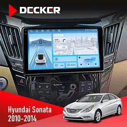 Штатна магнітола Hyundai Sonata (YF) 2010-2014 CAN Decker D9-010 6x128, DSP, 4G, 2K Decker (НФ-00004690)