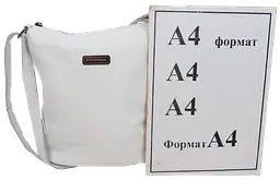 Жіноча сумка з натуральної шкіри на плече Borsacomoda Біла - мініатюра 8