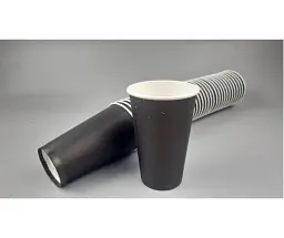 Склянка паперова 500 мл (16oz) "БЕЛО ЧОРНИЙ" Маестро (35 шт.)